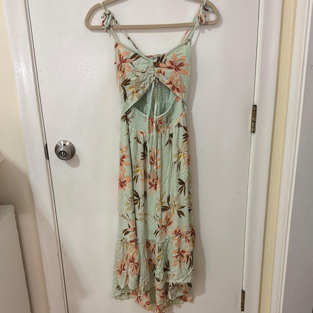 Forever 21 Floral Mint Green Dress